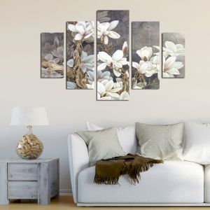 Картина пано от 5 елемента Magnolia Kobus Hm7207,01