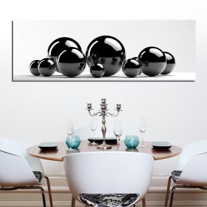 Картина принт сфери в черно и бяло Hm7198,02