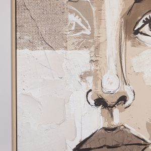 Картина с женско лице, бежова 80x120см