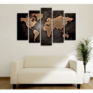 5-piece panel painting Hm7331 105x3x70cm