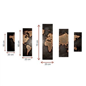 5-piece panel painting Hm7331 105x3x70cm