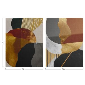 Картини 2 бр. серия Gobi Hm4836 принтирано платно 50x3 (дебелина) X 70 височинни см. (x2)