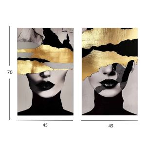 Картини 2 бр. серия Gobi Hm4842 принтирано платно 45x2.8 (дебелина)x70hсм (x2)