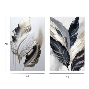 Картини 2 бр. серия Gobi Hm4843 принтирано платно 45x2.8 (дебелина)x70hсм (x2)