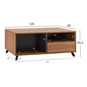 Coffee table Supreme 120x60x45.5cm Hm2376