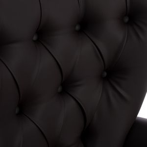 Кафяво кресло тип Chesterfield дамаска кадифе