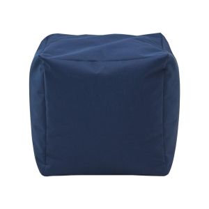 Квадратен пуф-табуретка Cube син цвят 40x40x40см