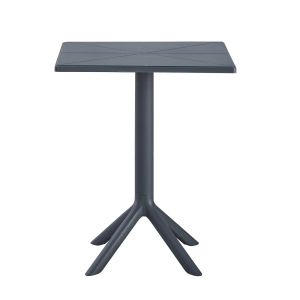 Square polypropylene table Terrin, 20 dark gray 60.5x60.5x76.5hcm Hm6125
