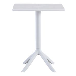 Square polypropylene table Terrin White 60.5x60.5x76.5hcm Hm6125