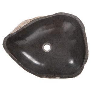 Кеменна мивка от речен камък в сив цвят 55х44х16cm Hm4193