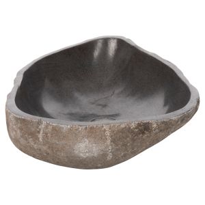 Кеменна мивка от речен камък в сив цвят 55х44х16cm Hm4193