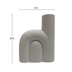 Керамична ваза Arcon Hm4640.01 Off White 19.5x7x24.5hcm.