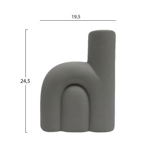 Керамична ваза Arcon Hm4640.03 Matte Grey 19.5x7x24.5hcm.