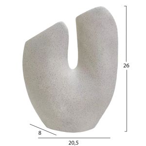 Керамична ваза Arken Hm4619.01 Off White 20.5x8x26hcm.