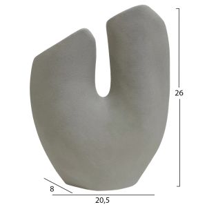 Керамична ваза Arken Hm4619.03 сив матов 20.5x8x26hcm.