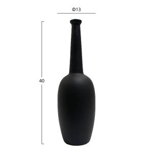 Керамична ваза Elendil Hm4591.02 Matte Black Φ13x40hcm.