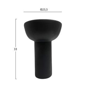 Керамична ваза Elendil Hm4602.02 Matte Black Φ23.5x33hcm.