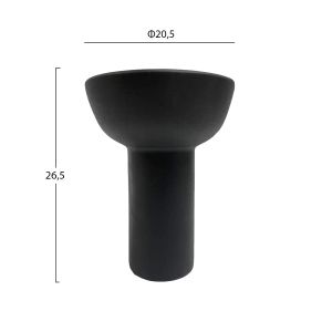 Керамична ваза Elendil Hm4603.02 Matte Black Φ20.5x26.5hcm.