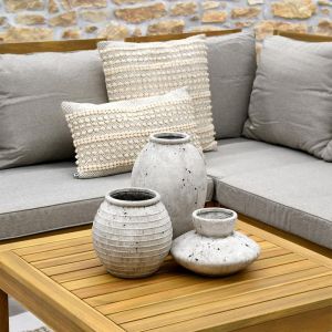 Керамична ваза Fl19365 сив цвят 21x21x13см
