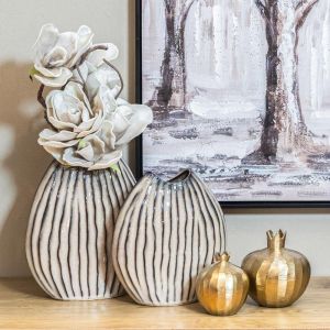 Ceramic vase Fl525 beige-brown color 21x8x23cm