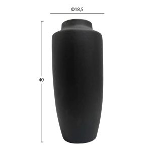Керамична ваза Galad Hm4587.02 черен матиран Φ18,5x40hcm.