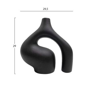 Керамична ваза Isil Hm4597.02 черен матиран 29.5x11x29hcm.