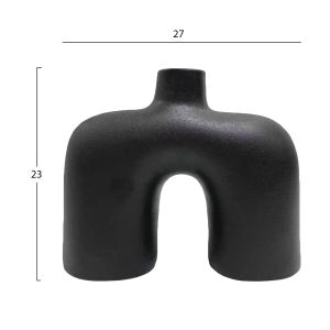 Керамична ваза Isil Hm4600.02 матиран черен 27x9x23hcm.