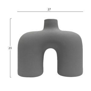 Керамична ваза Isil Hm4600.03 матиран сив 27x9x23hcm.