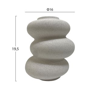 Керамична ваза Rook Hm4628.01 Off White Φ16x19.5hcm.