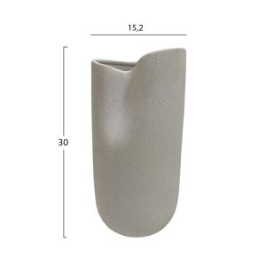 Керамична ваза глазура Hm4607.01 Off White 15,2x15x30hcm