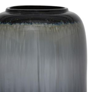 Керамична ваза за под Flβ6026 черно-сив цвят 26x60cm