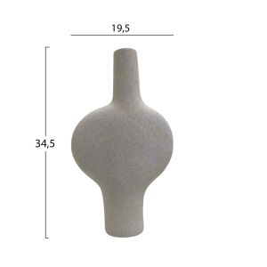 Керамична ваза серия Arken Hm4620.01 Off White 19.5x8x34.5hcm.