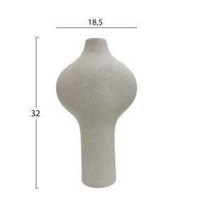 Керамична ваза серия Arken Hm4621.01 Off White 18.5x8.5x32hcm.