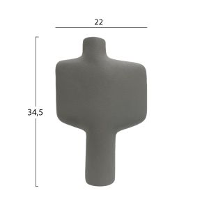 Керамична ваза серия Arken Hm4622.03 Matte Grey 22x8x34.5hcm.