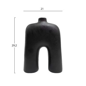 Керамична ваза серия Isil Hm4599.02 черен матов 21x6,7x29.2hcm.