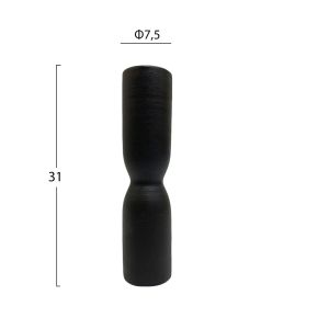 Керамична ваза скиптър Hm4615.02 матиран черен Φ7,5x31hcm.
