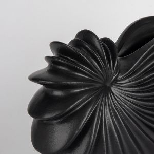 Ceramic vase black 25.1x1.8x16cm