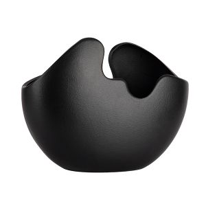 Ceramic pot black 22.8x11.8x17.2