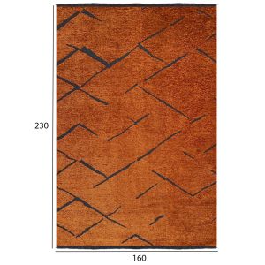 Carpet 160x230cm bronze-black, with automatic fringes Hm7674,04