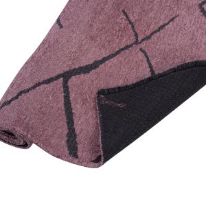 Carpet 160x230cm peach pink-black, with automatic fringes Hm7674,06