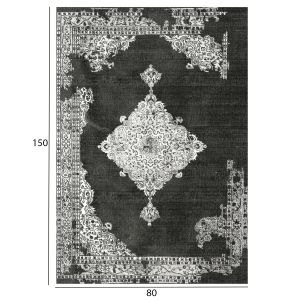 Carpet Josiane, vintage gray, 80x150cm with fringes Hm7676,12