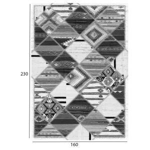 Carpet Josiane, ethnic, gray, 160x230cm with fringes Hm7675,21