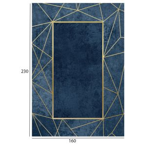 Carpet Josiane, blue-gold, 160x230cm with fringes Hm7675,28