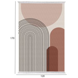 Living room rug with fringes Josiane multicolor 120x170 Hm7677.48