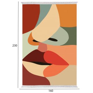 Living room rug with fringes Josiane, multicolor 160x230cm Hm7675.47