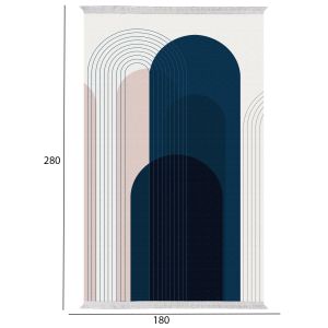 Living room rug with fringes Josiane, multicolor 180x280cm Hm7723.49
