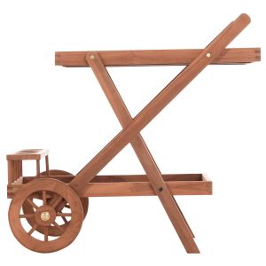 Serving trolley Alfred Hm4579 teak in natural color 86x56x80cm.