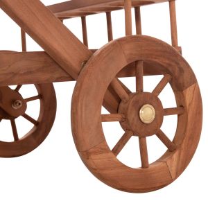 Serving trolley Alfred Hm4579 teak in natural color 86x56x80cm.