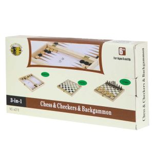 Compact wooden chess - medium