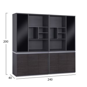 Комплект 2 броя професионална офис библиотека Rosewood HM11199